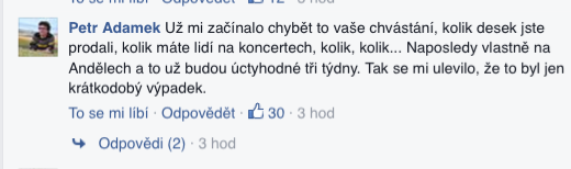 Negativní komentáře Krajčo vymazal.